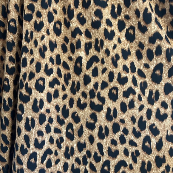 SHEIN Animal Print Brown and Black A-Line Elastic Waist Maxi Skirt - Picture 3 of 3